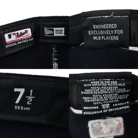 Atlanta Braves Fitted 7 1/2 Hat MLB Embroidered Tomahawk Cap USA Made New Era - Picture 8 of 13